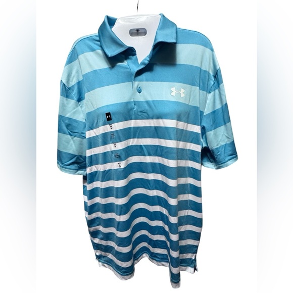 Under Armour Other - Under Armour Blue Striped Polo Shirt